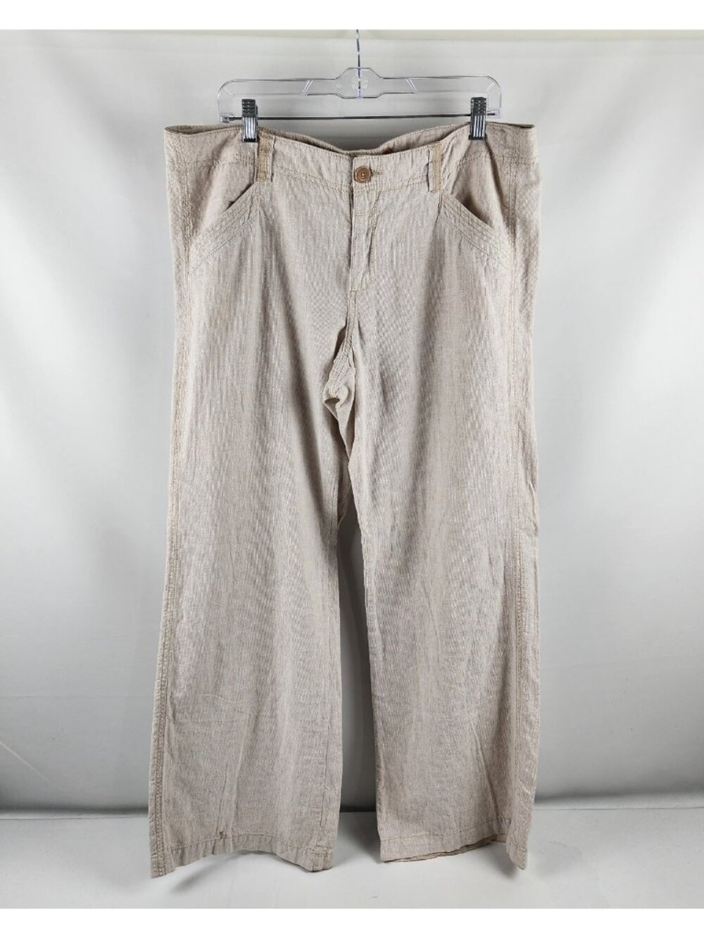 Pilcro & The Letterpress Pants Womens 16 Beige Linen Blend (36x31)